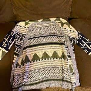 Size: small Color: multicolored (green, grey, navy blue)